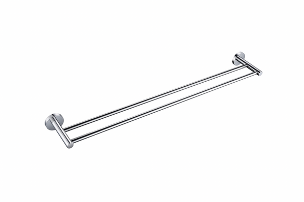 Linsol Lux Double Towel Rail Chrome 800mm