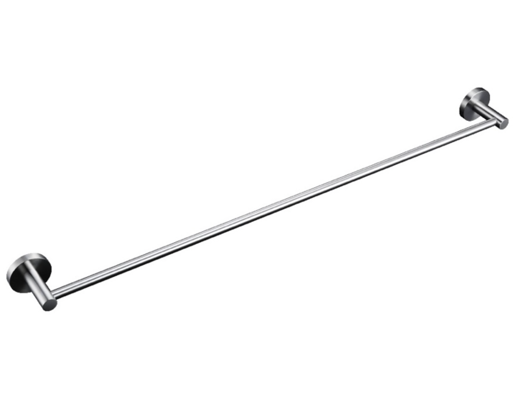 Linsol Lux Single Towel Rail Brushed Nickel 800mm