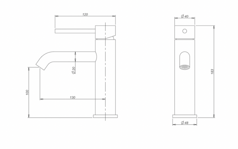 Linsol Gigi Basin Mixer Gun Metal