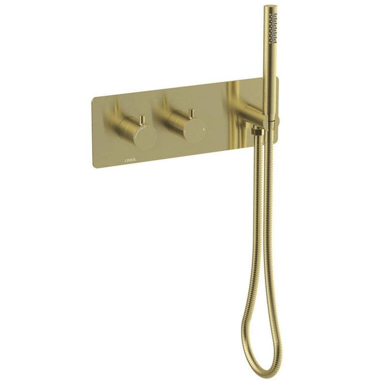 Linsol Gigi Progressive Mixer With Diverter & Handshower Brushed Brass