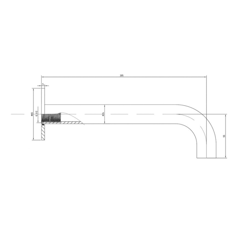 Linsol Gigi Basin Spout Gun Metal