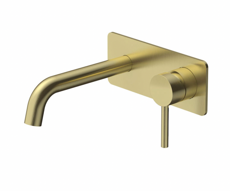 Linsol Gigi Wall Basin Mixer Set Brushed Brass