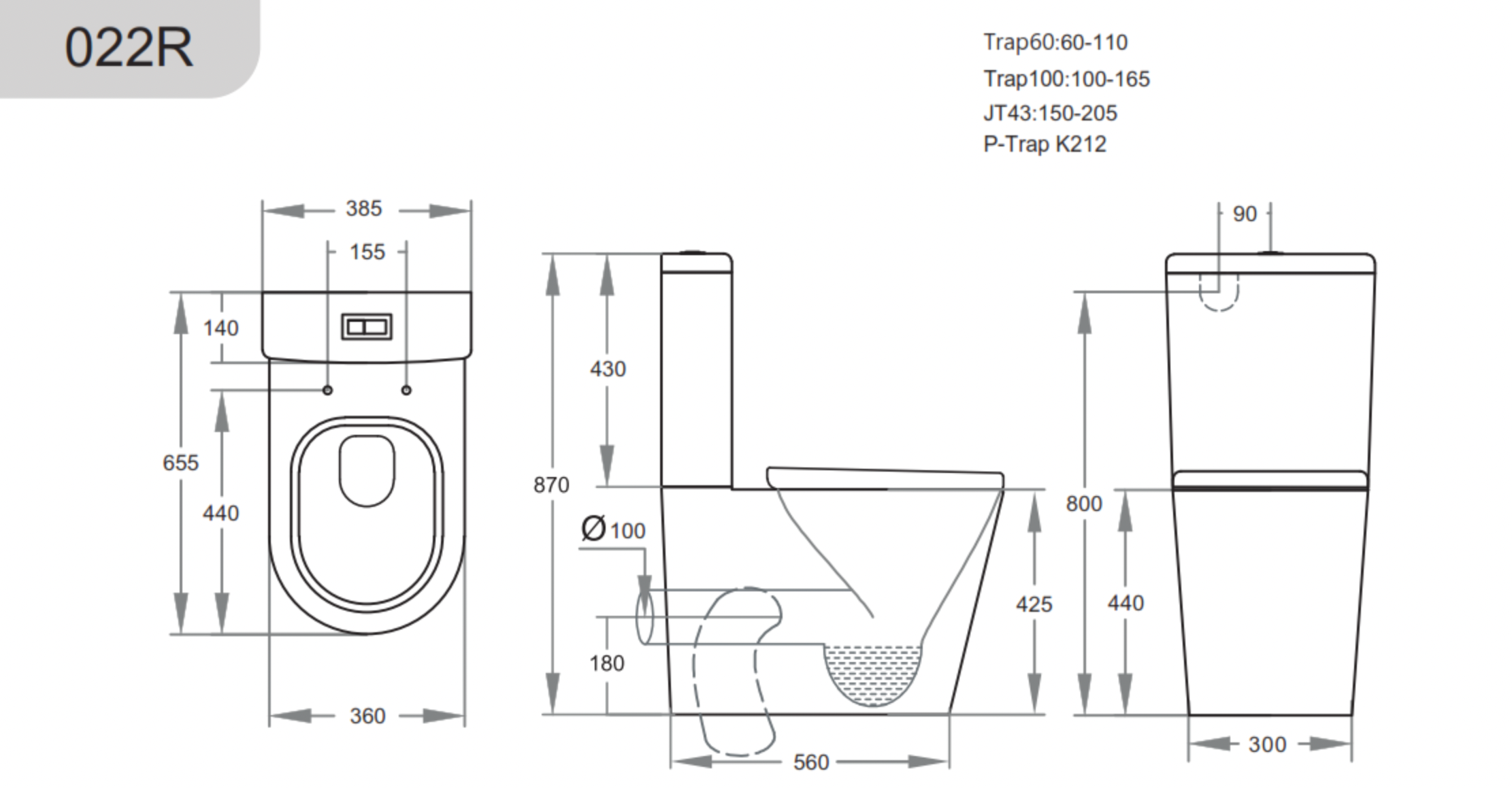 Donii Belmont Rimless Back to Wall Toilet Suite