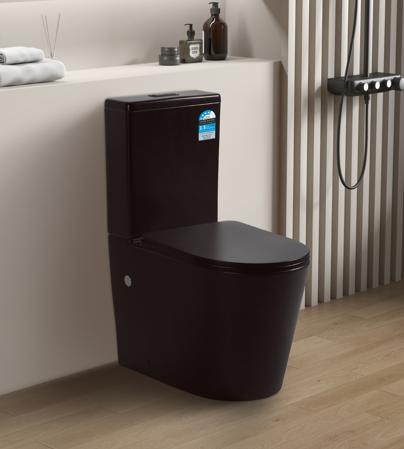 Donii Belmont Rimless Back to Wall Toilet Suite Matte Black