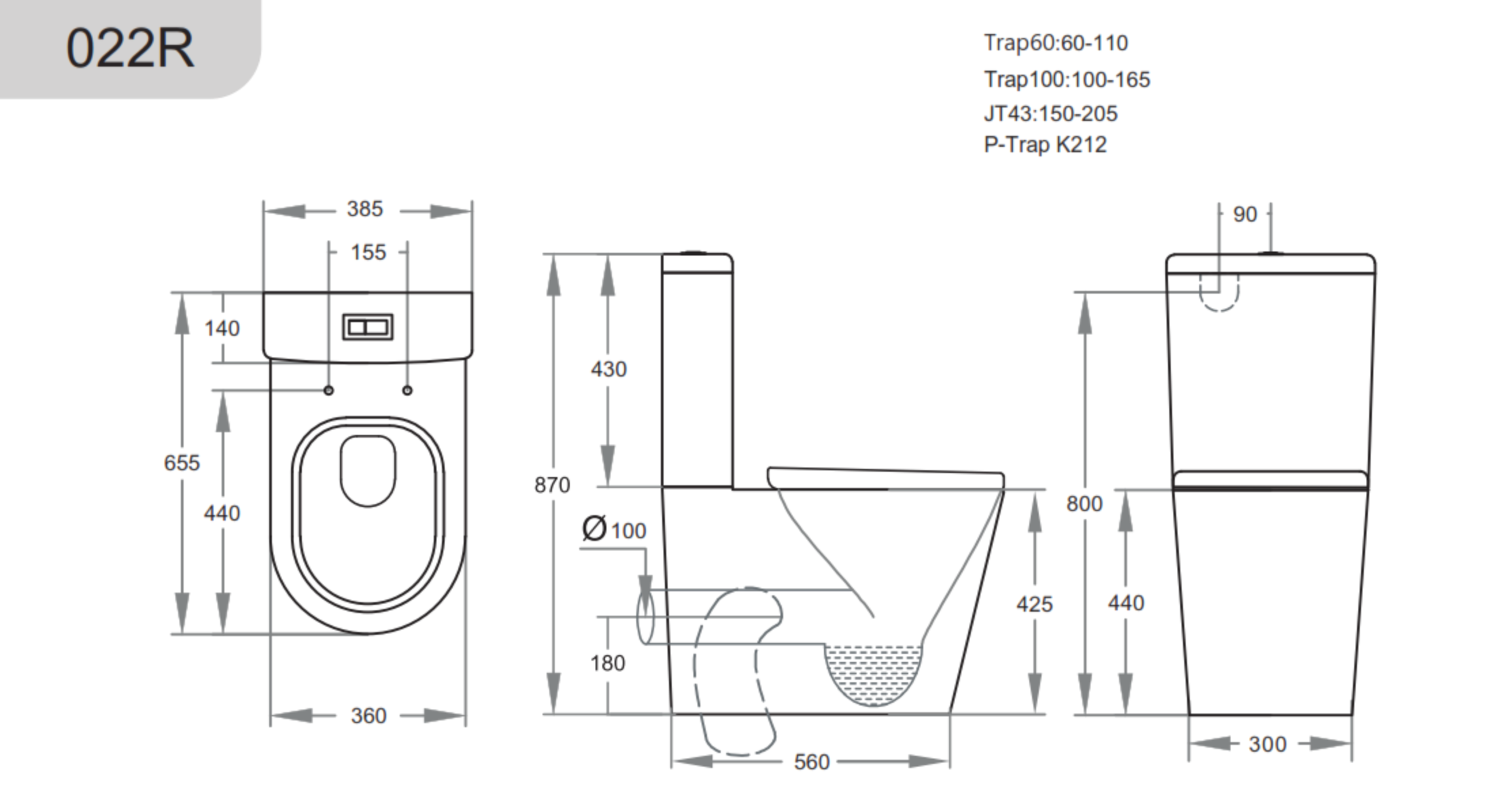 Donii Belmont Rimless Back to Wall Toilet Suite Matte Black