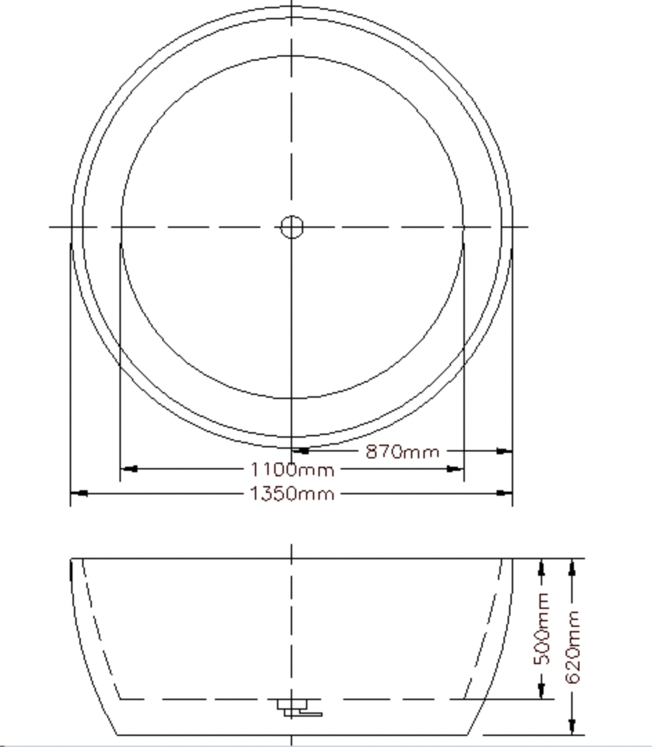 Donii Bubble Round Freestanding Bath