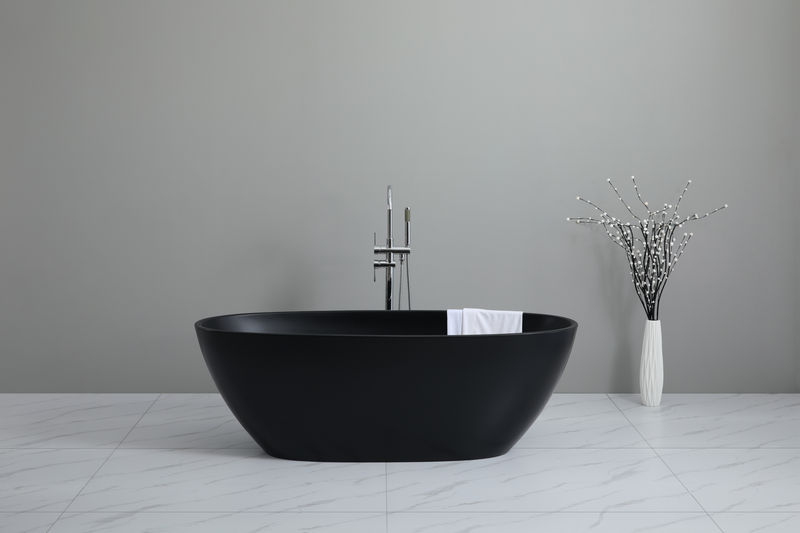 Donii Zilon 1500/1700mm Freestanding Bath  Matte Black