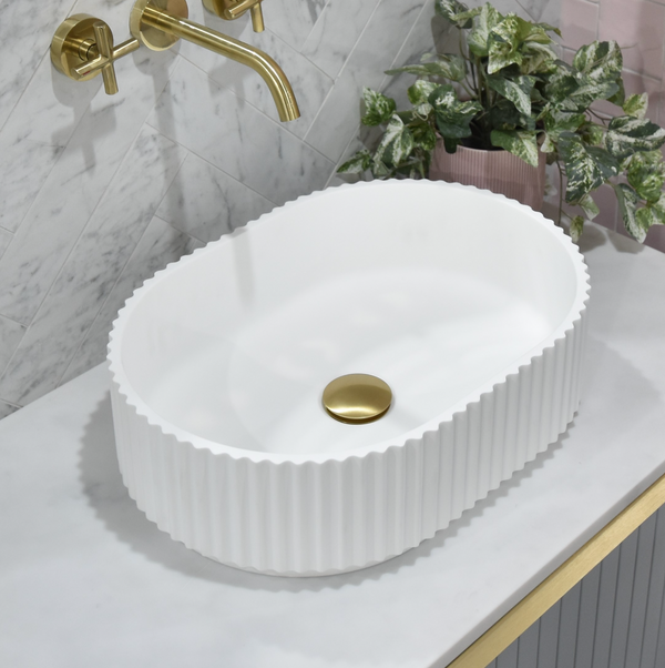 Donii Verona Groove Matte  White Basin 480x345