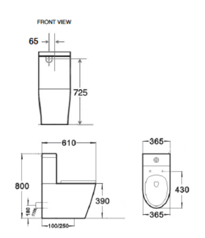Verotti City Life Gloss White Back to Wall Toilet Suite