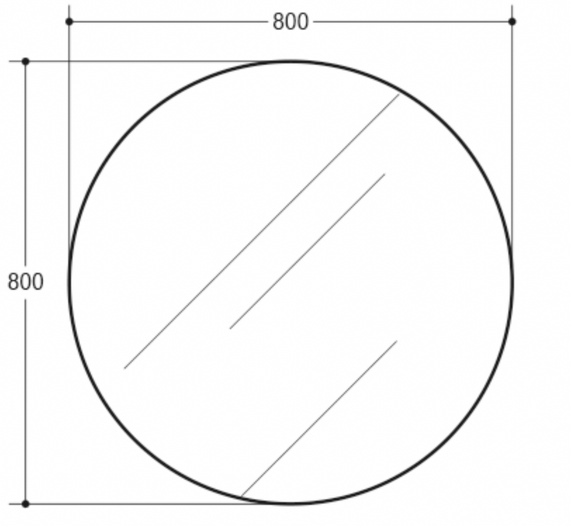 Donii Iris Round Mirror Matte Black