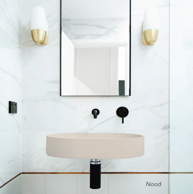 Nood Co Pill Oval Basin Wall Hung