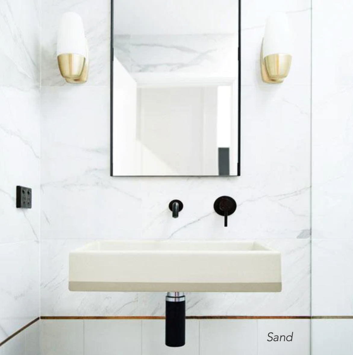 Nood Co Box 02 Basin Two Tone Wall Hung
