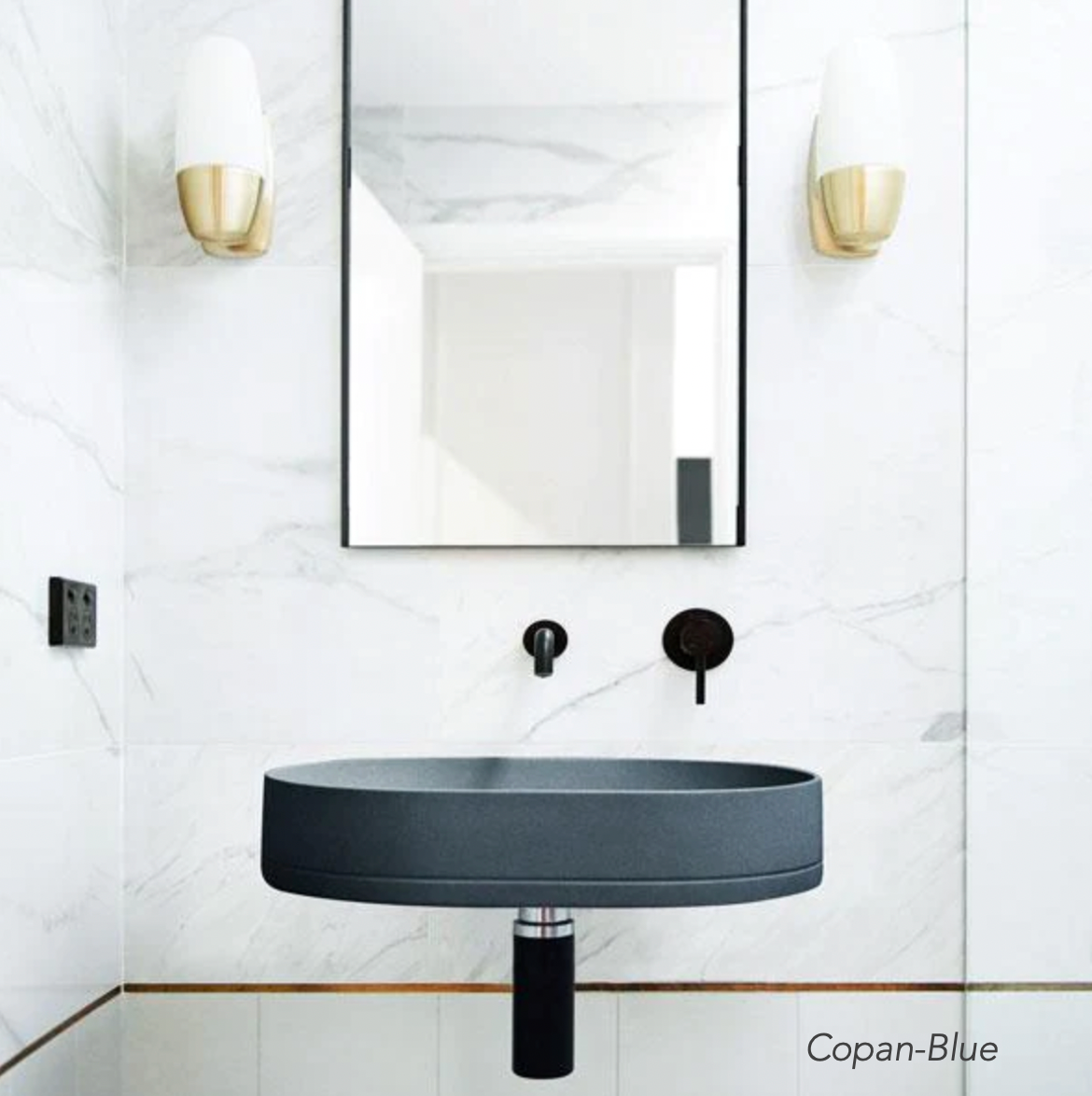 Nood Co Pill Oval Basin Wall Hung
