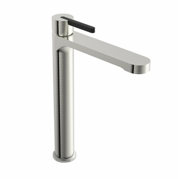 ADP Bronx Extended Basin Mixer Brushed Nickel & Matte Black