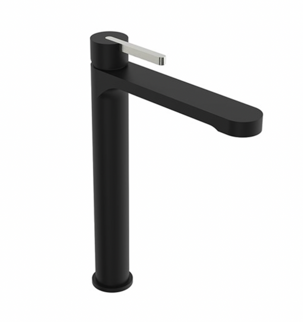 ADP Bronx Extended Basin Mixer Matte Black & Brushed Nickel