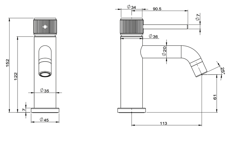 ADP Soul Groove Basin Mixer Brushed Brass