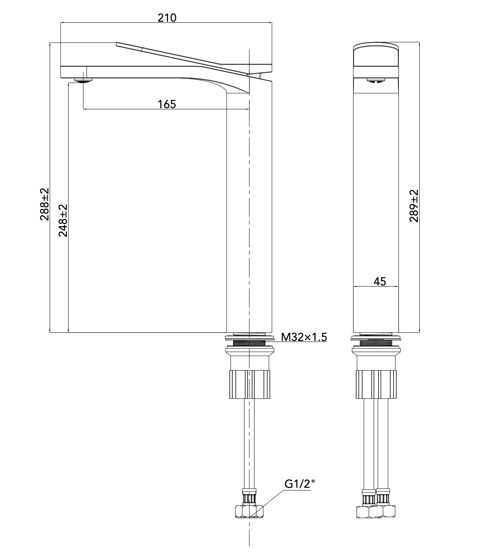 ADP Liberty Extended Basin Mixer Chrome