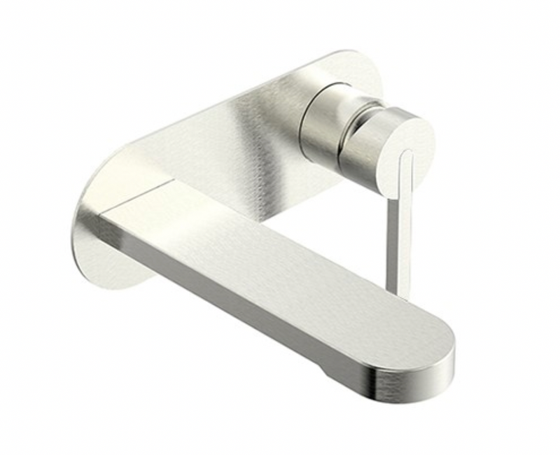 ADP Bronx Wall Basin Mixer Brushed Nickel