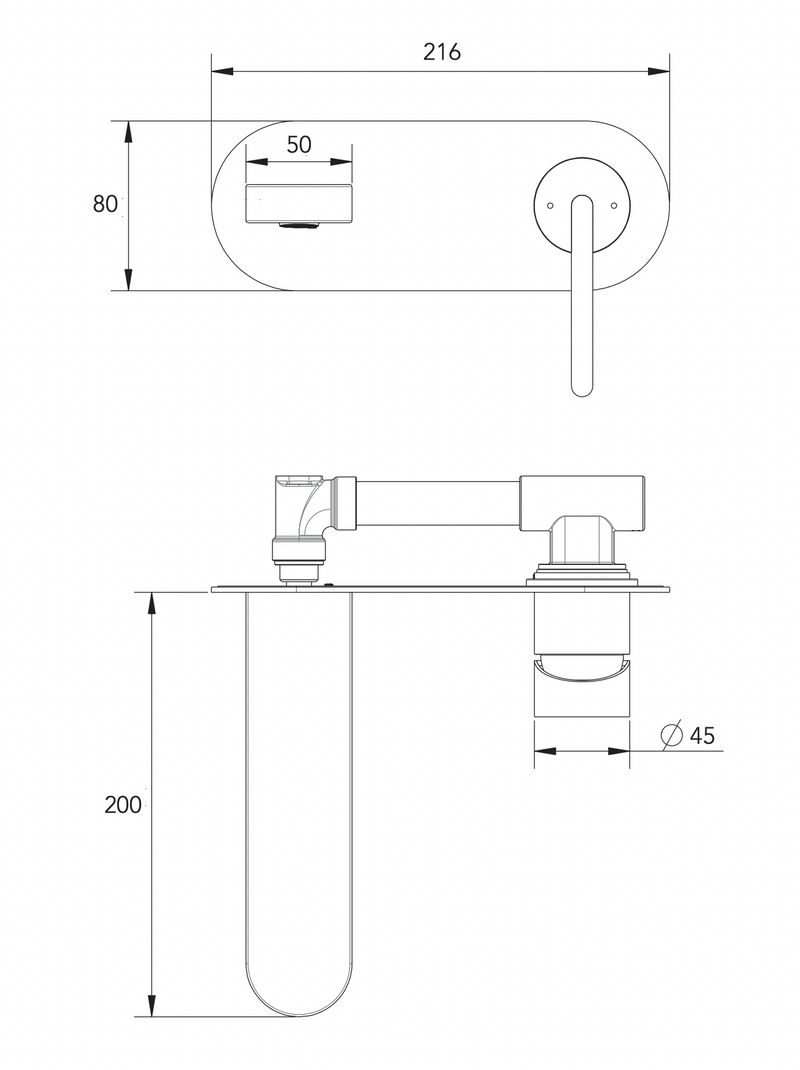 ADP Bronx Wall Basin Mixer Brushed Nickel