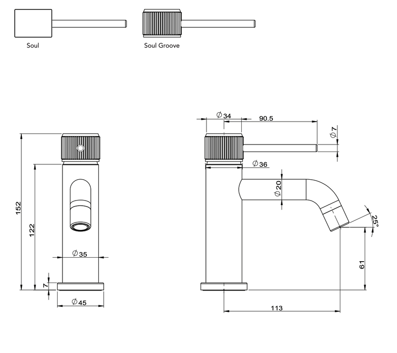 ADP Soul Basin Mixer Chrome