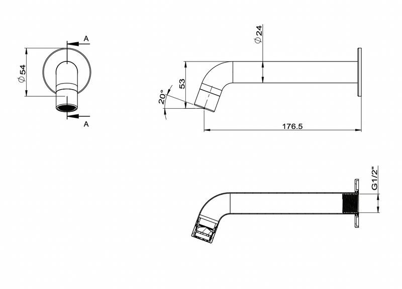 ADP Soul Wall Spout Matte White