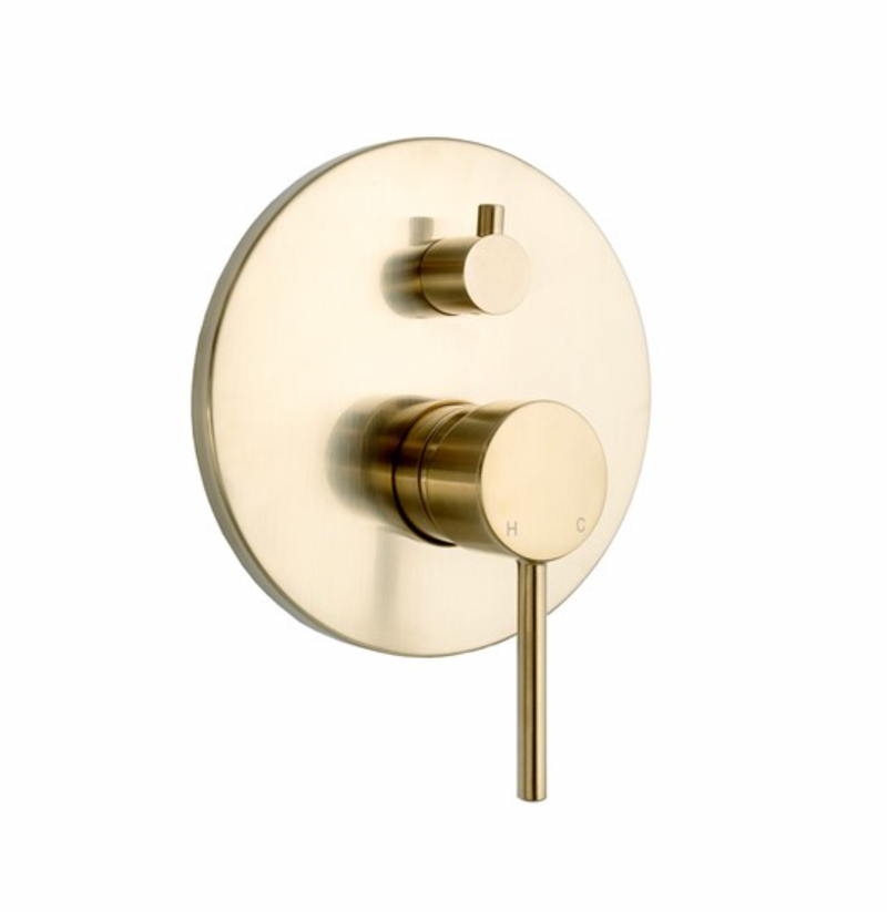 ADP Bloom Wall Mixer With Diverter Light Brushed Brass