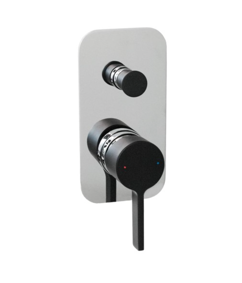 ADP Martini Wall Mixer With Diverter Chrome & Matte Black