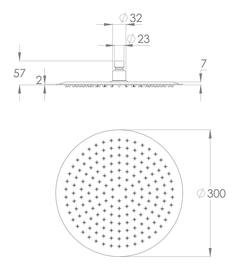 ADP Soul Shower Head 300mm Matte Black