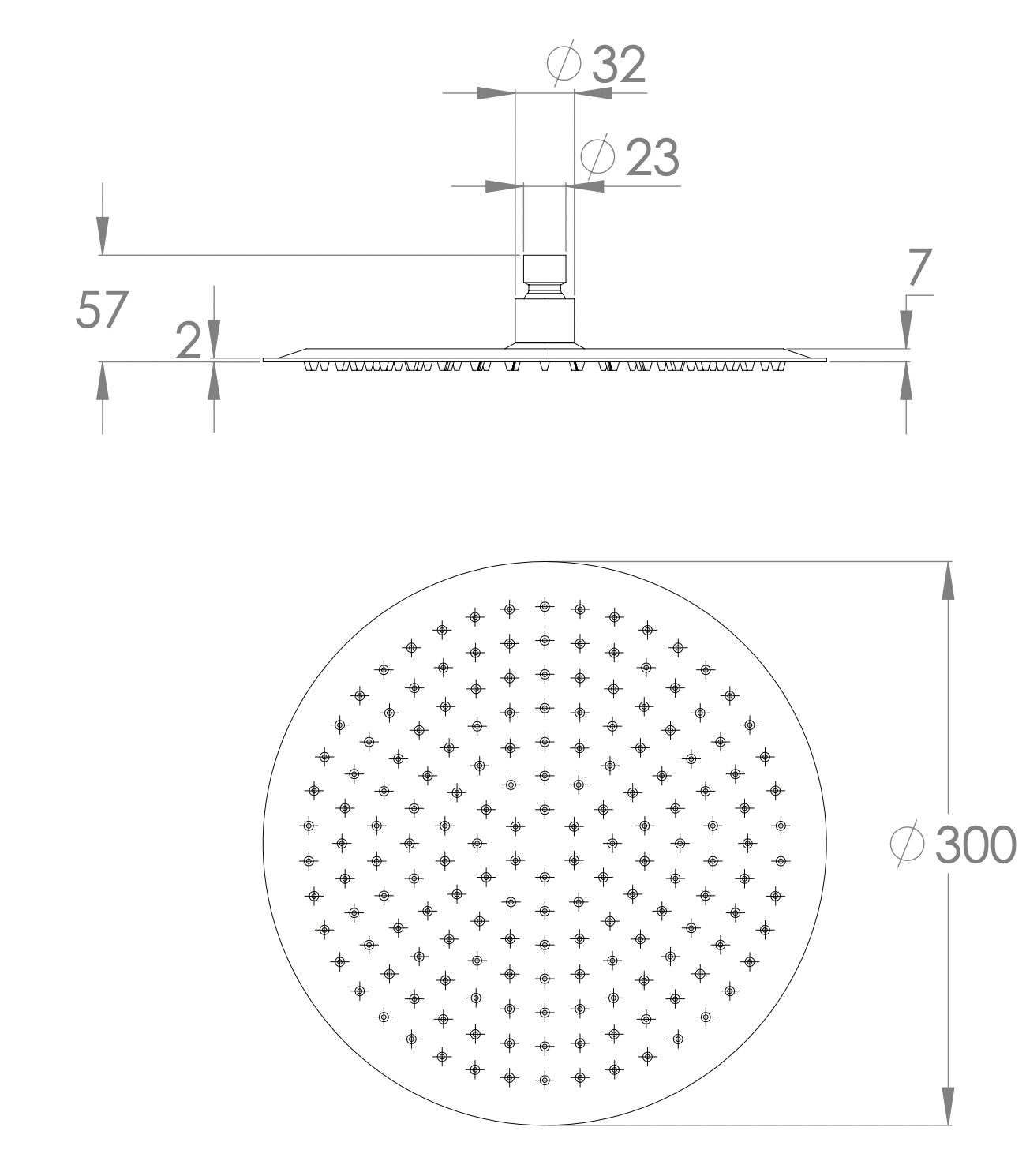 ADP Soul Shower Head 300mm Chrome