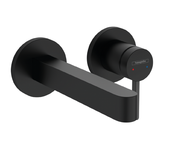 Hansgrohe Finoris Wall Basin Mixer Set Matte Black