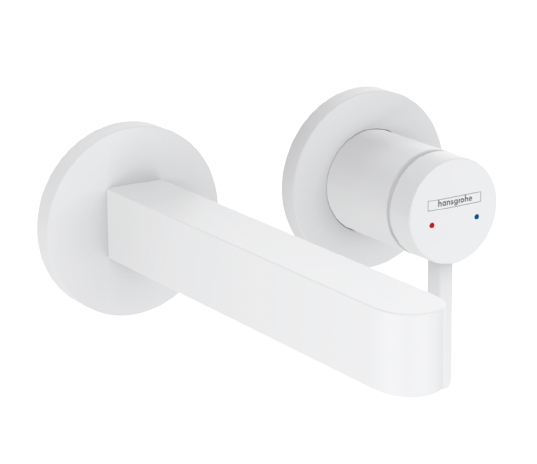 Hansgrohe Finoris  Wall Basin Mixer Set Matte White