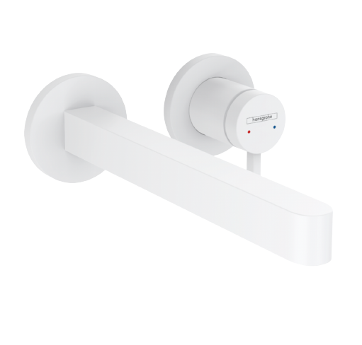 Hansgrohe Finoris  Wall Basin Mixer Set Matte White