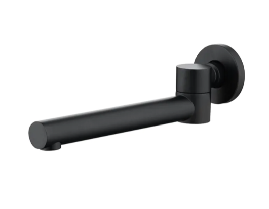 Donii Swivel Bath Spout Round Matte Black