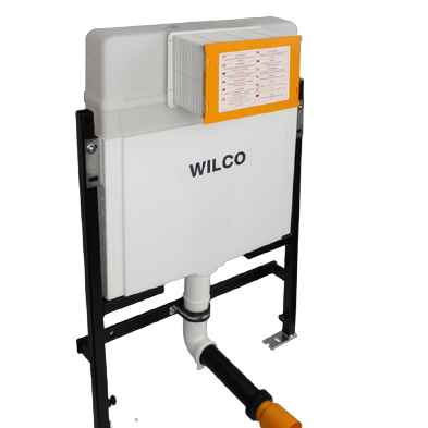 in wall cistern with fram for floor mount toilet pans