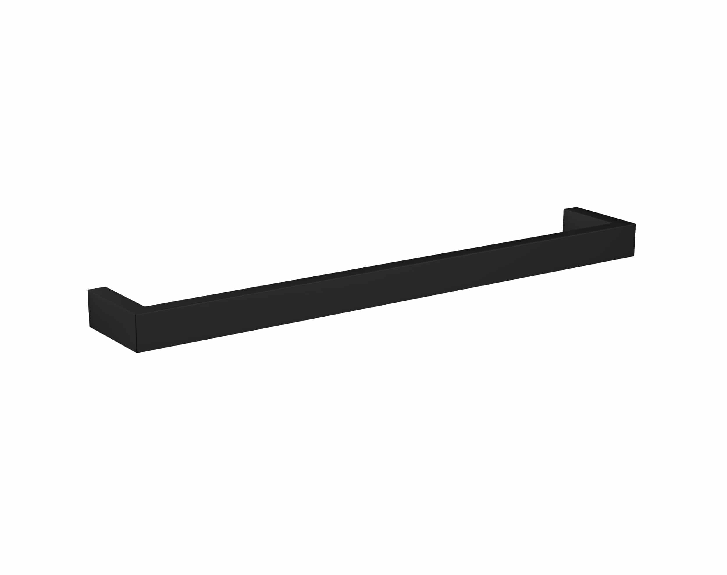 single heated matte black bathroom towel rail