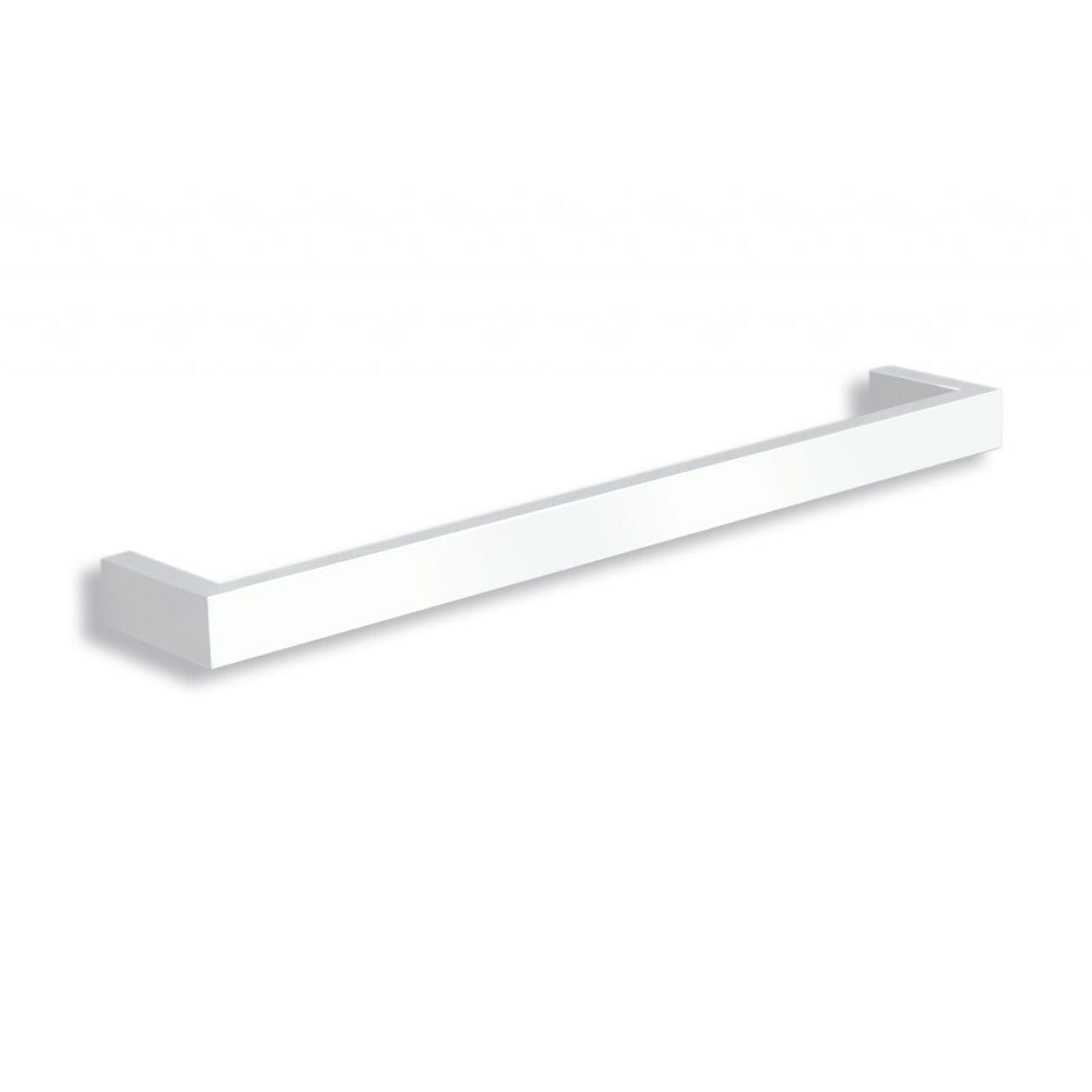 matte white single heated towel rail