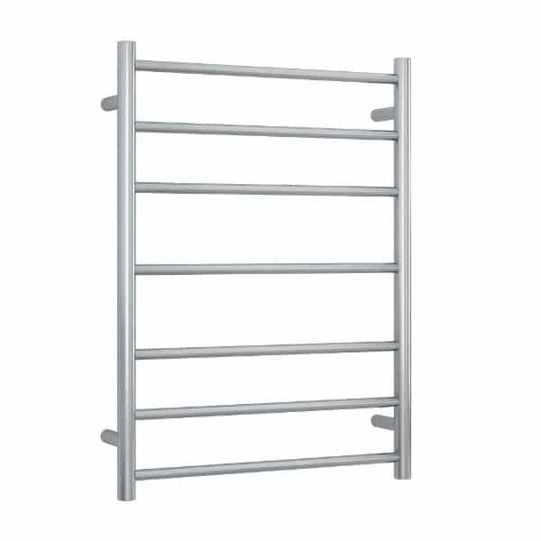 brushed stainless steel heated towel rails 