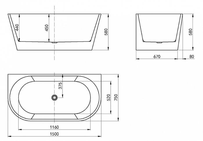 Verona btw Bathtub 1500 NF (7174080888983)