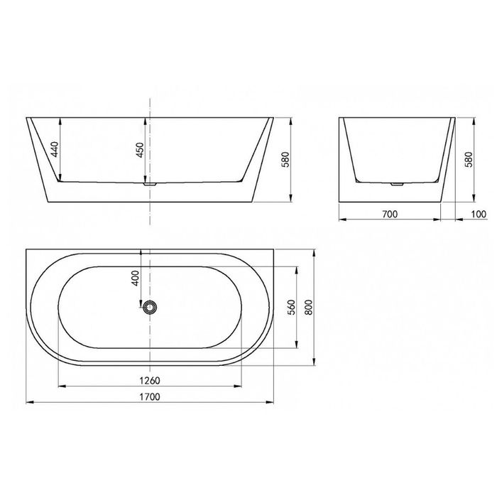 Verona btw Bathtub 1700 NF (7174082920599)