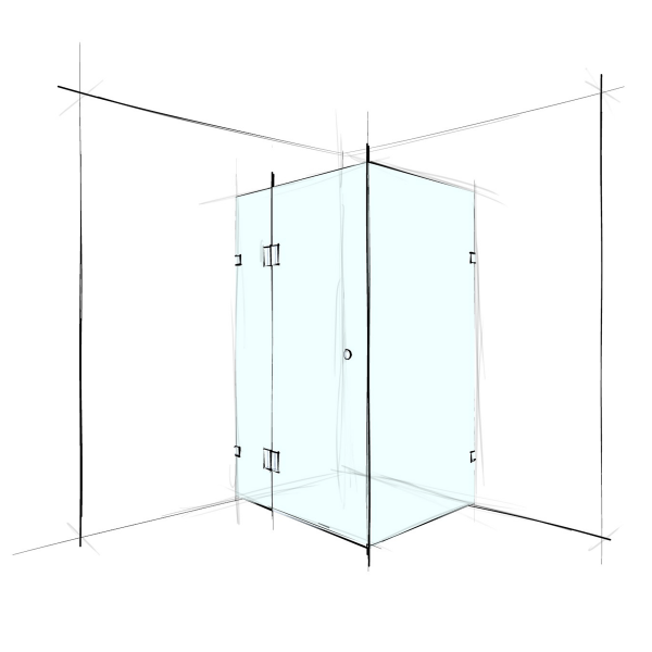 Donii Custom Frameless Square Corner Set in Delivered & Installed (7207080231063)