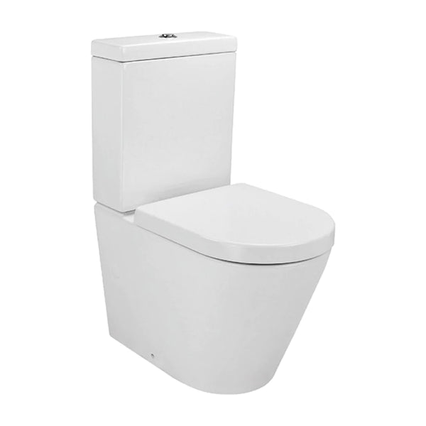 Gloss white ceramic back to wall toilet suit