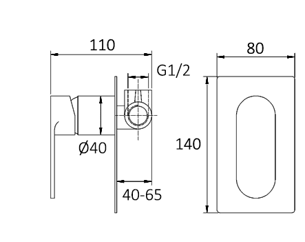 Vetto Shower Mixer Chrome (7152487104663)