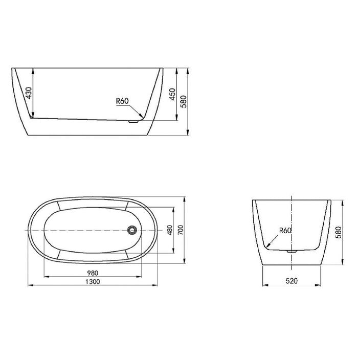 Vinny Bathtub 1300 NF (7174090358935)