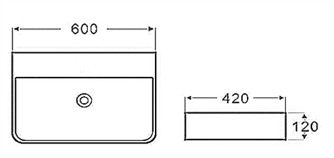 Basin Square NTH 600 x 420 x 120 (7123006881943)