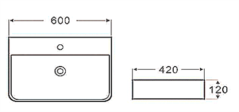 Basin Square 600 x 420 x 120 (7122999935127)