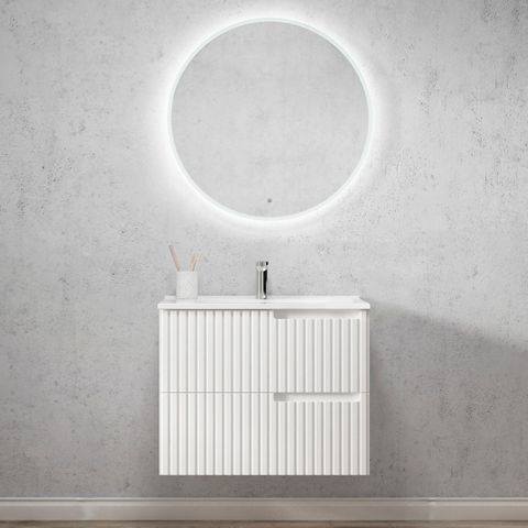 Otti Noosa Matte White Wall Hung Vanity 750mm