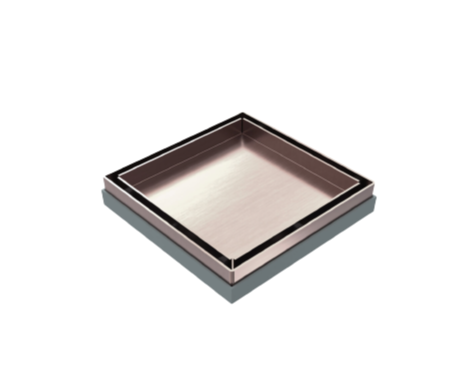 bathroom floor Tile Insert Brushed Bronze