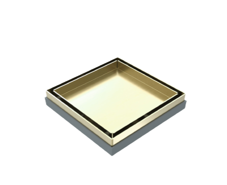 bathroom floor Tile Insert Brushed Gold