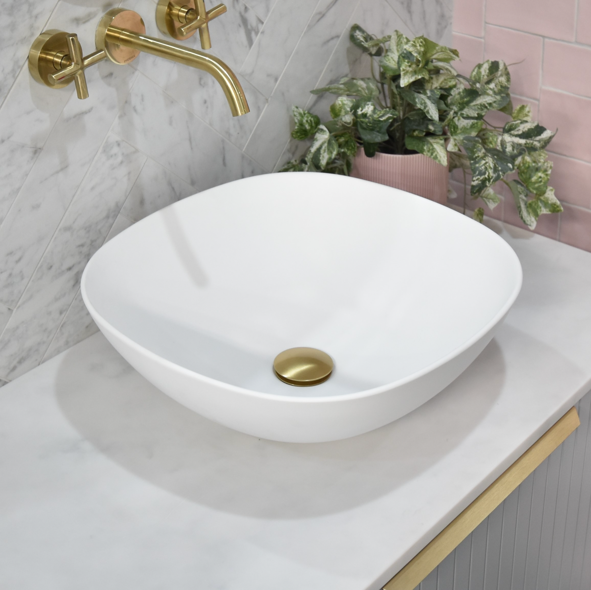 soft square solid surface bathroom basin