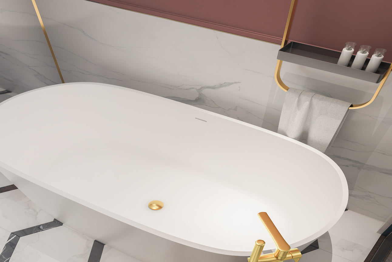 Linsol 40mm Universal Pop-up Bath Plug & Waste Brushed Brass (7193796870295)